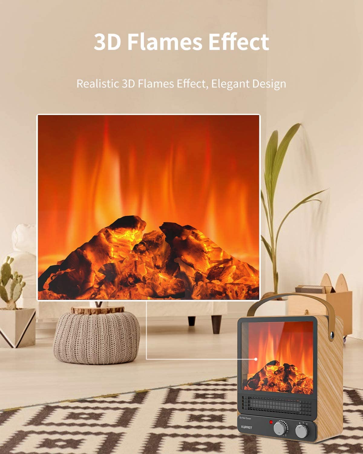 KUPPET Portable Mini Tabletop Fireplace
