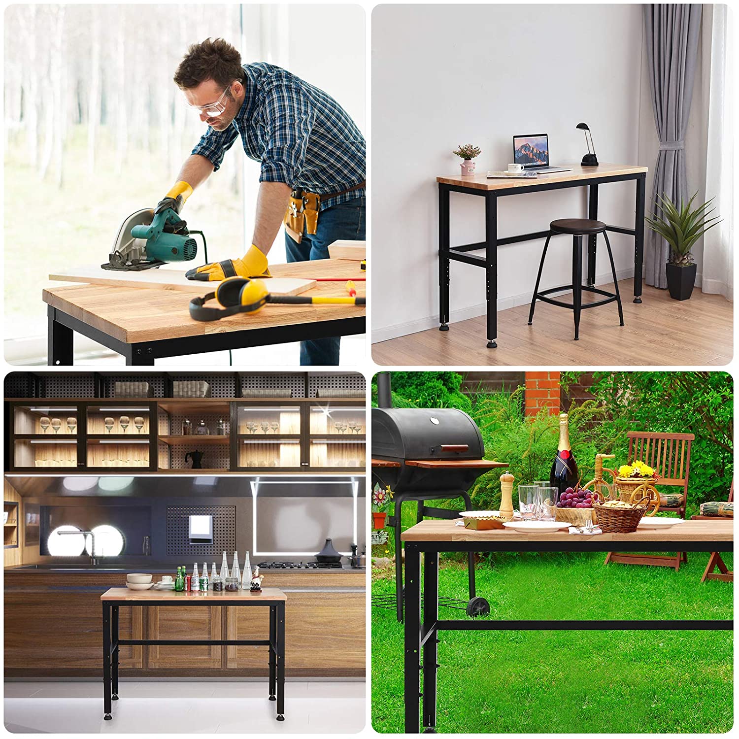 Goplus adjustable workbench