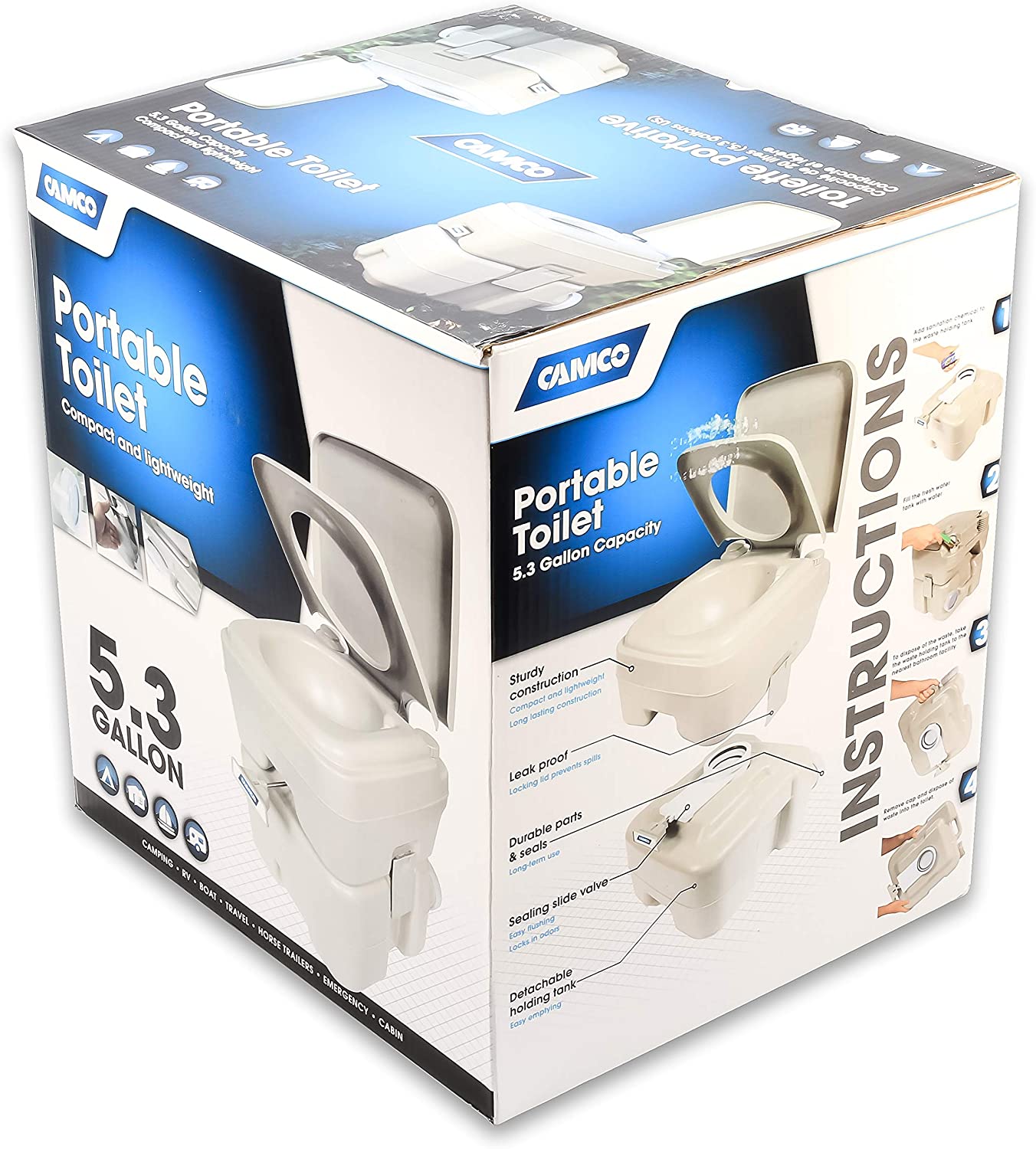 Camco 41541 Standard Portable Travel Toilet