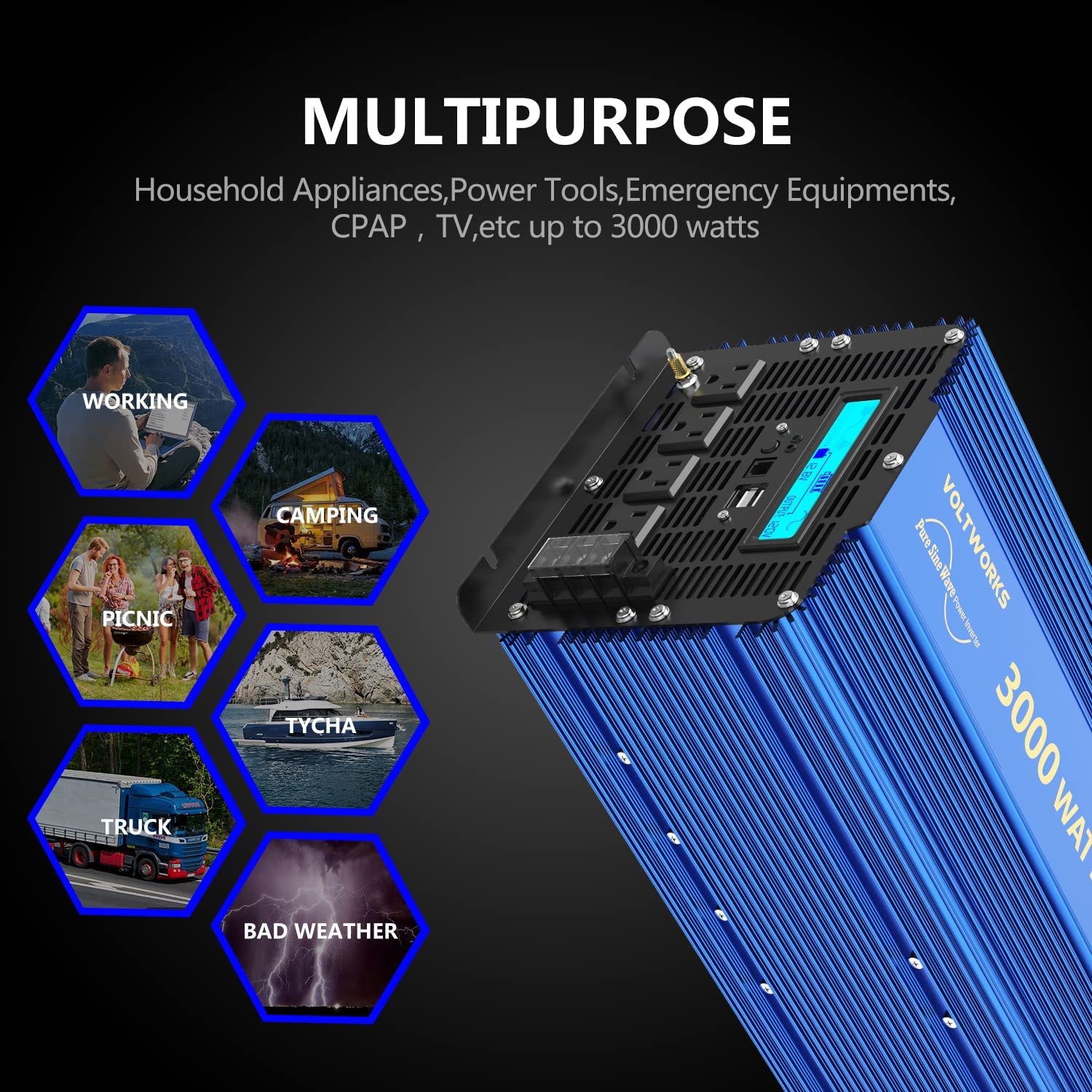 VOLTWORKS 3000 Watts Power Inverter