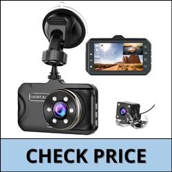 CHORTAU Dash Cam Front and Rear Dashboard Camera Full HD