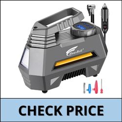 12v dc portable air compressor tire inflator pump by hausbell