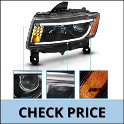 Amerilite for 2014-2015 jeep grand Cherokee halogen LED chrome headlights