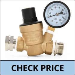 Camco Adjustable Brass Water Pressure Regulator for RVs