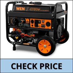 WEN DF475T Dual Fuel 120V/240V Portable Generator with Electric Start Transfer Switch Ready